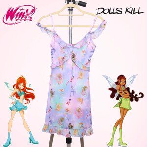 Winx Club Dolls Kill Collab Dress - Feels Like Magic Mesh Mini Dress